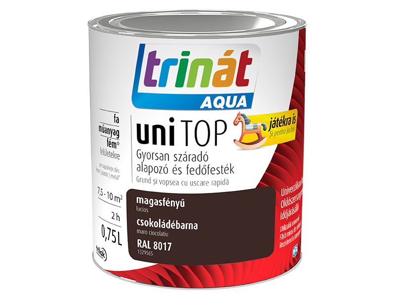 Trinát Aqua uniTOP magasfényű gyorsan száradó alapozó és fedőfesték