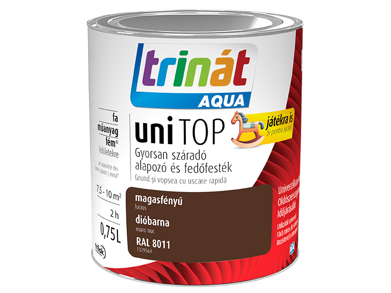Trinát Aqua uniTOP magasfényű gyorsan száradó alapozó és fedőfesték