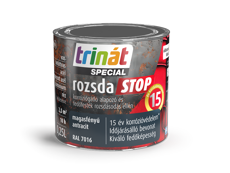 Trinát Special rozsdaSTOP magasfényű korróziógátló alapozó és fedőfesték