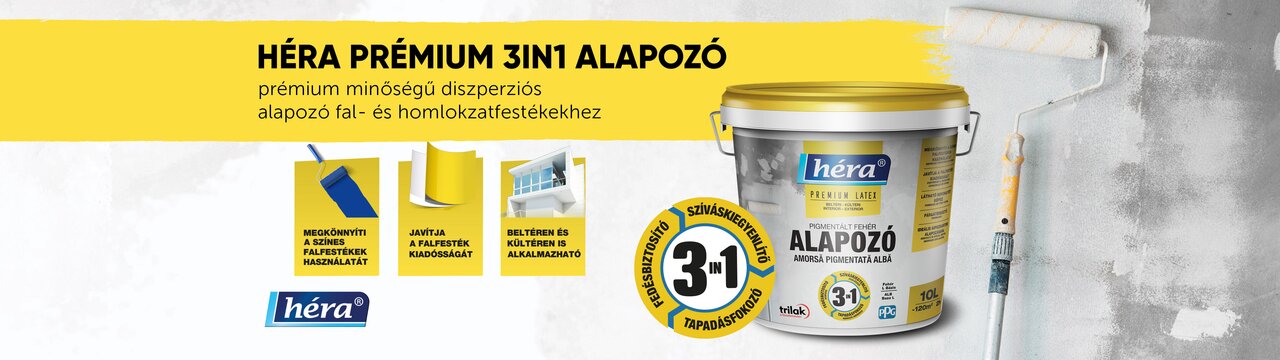 HÉRA Prémium Latex 3in1 alapozó banner