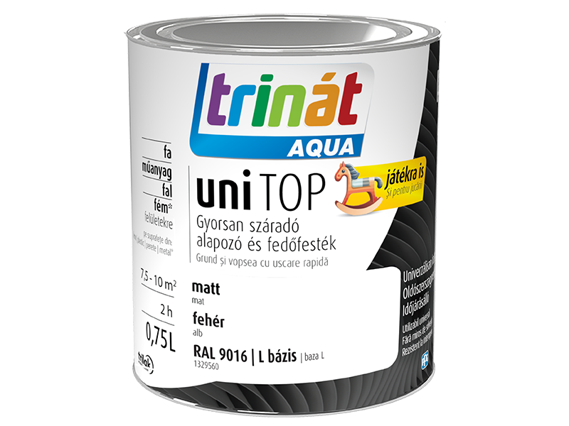 Trinát Aqua uniTOP matt gyorsan száradó alapozó és fedőfesték