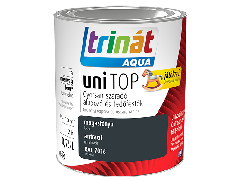 Trinát Aqua uniTOP magasfényű gyorsan száradó alapozó és fedőfesték