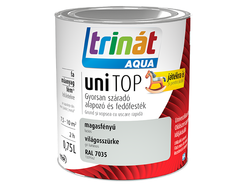Trinát Aqua uniTOP magasfényű gyorsan száradó alapozó és fedőfesték