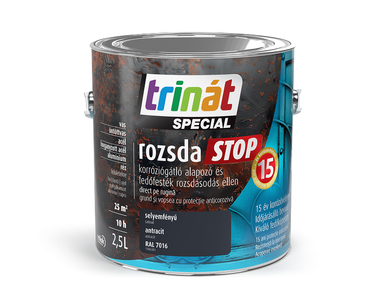 Trinát Special rozsdaSTOP selyemfényű korróziógátló alapozó és fedőfesték